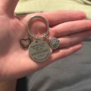Silver Inspirational Keychain with Charms